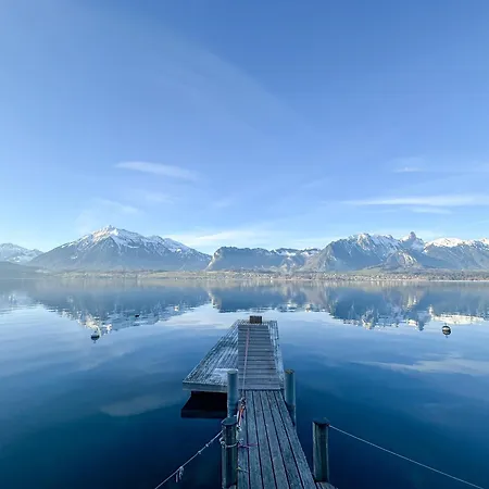 ホテル Haus Am Lakefront On Thun Self Check-in Digital Reception オーバーホーフェン